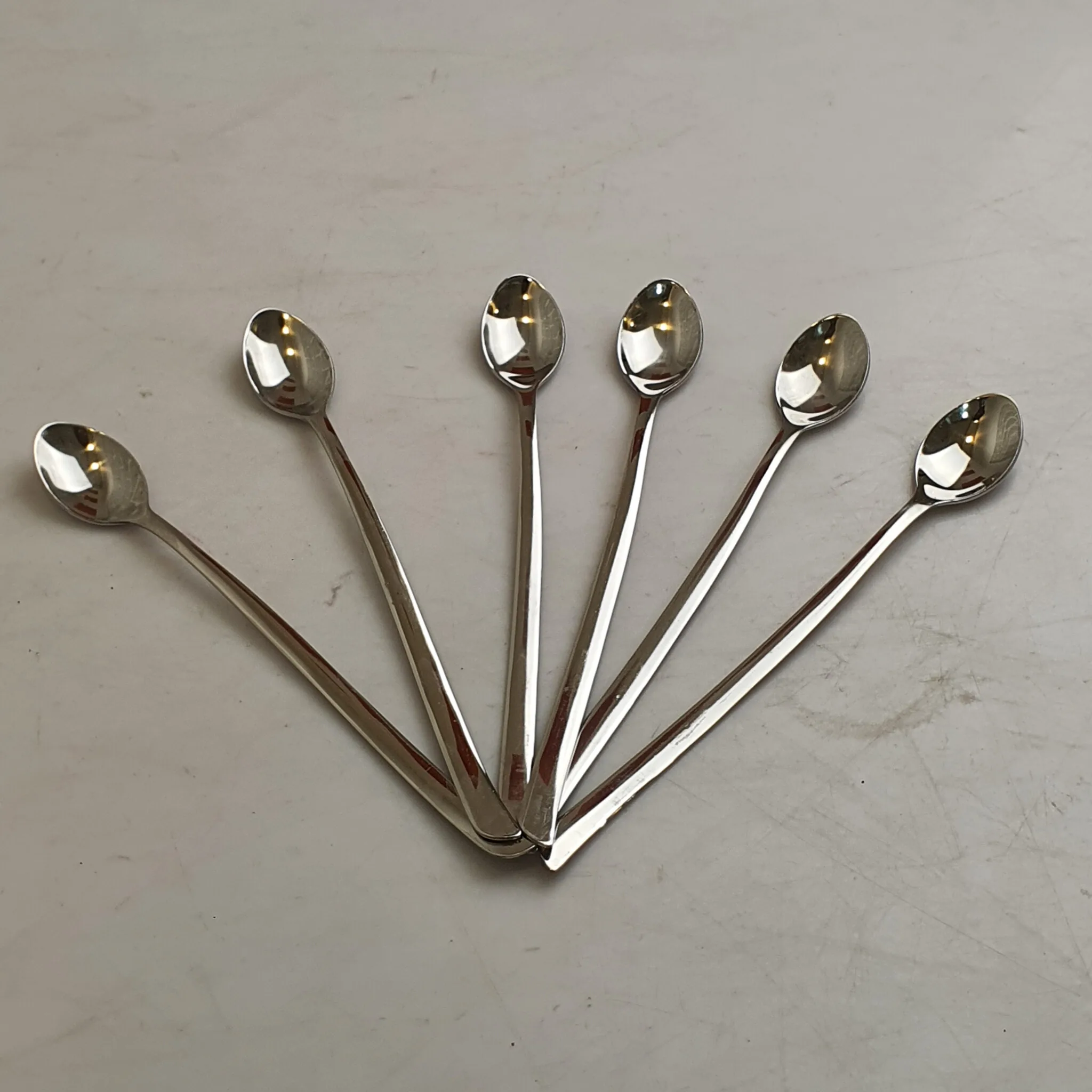 Six Steel Long Handled Iced Tea Spoons — Kitchen and Dining prop for rent in Delhi NCR