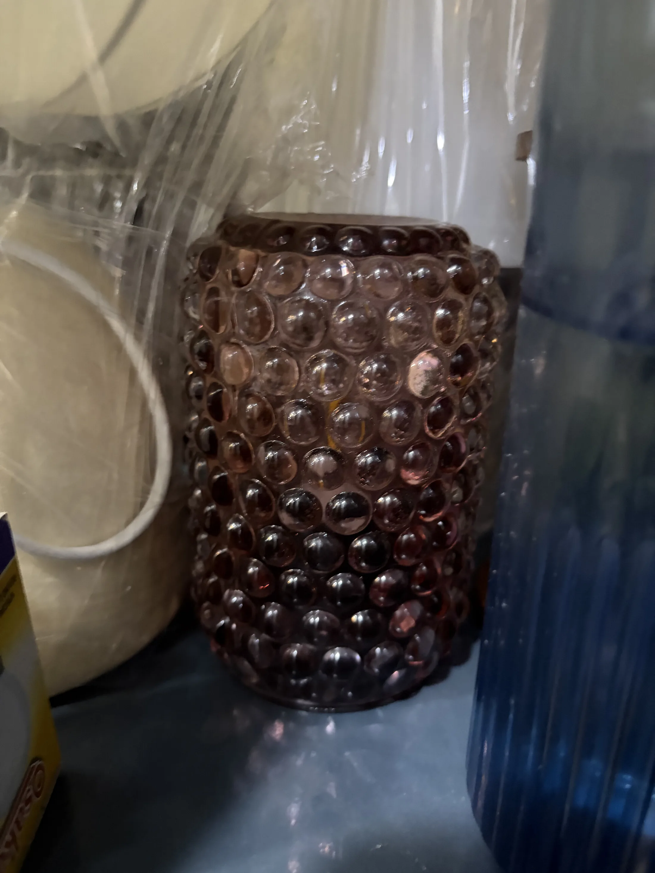 Brown Glass Bubble Vase — Home Decor prop for rent in Delhi NCR