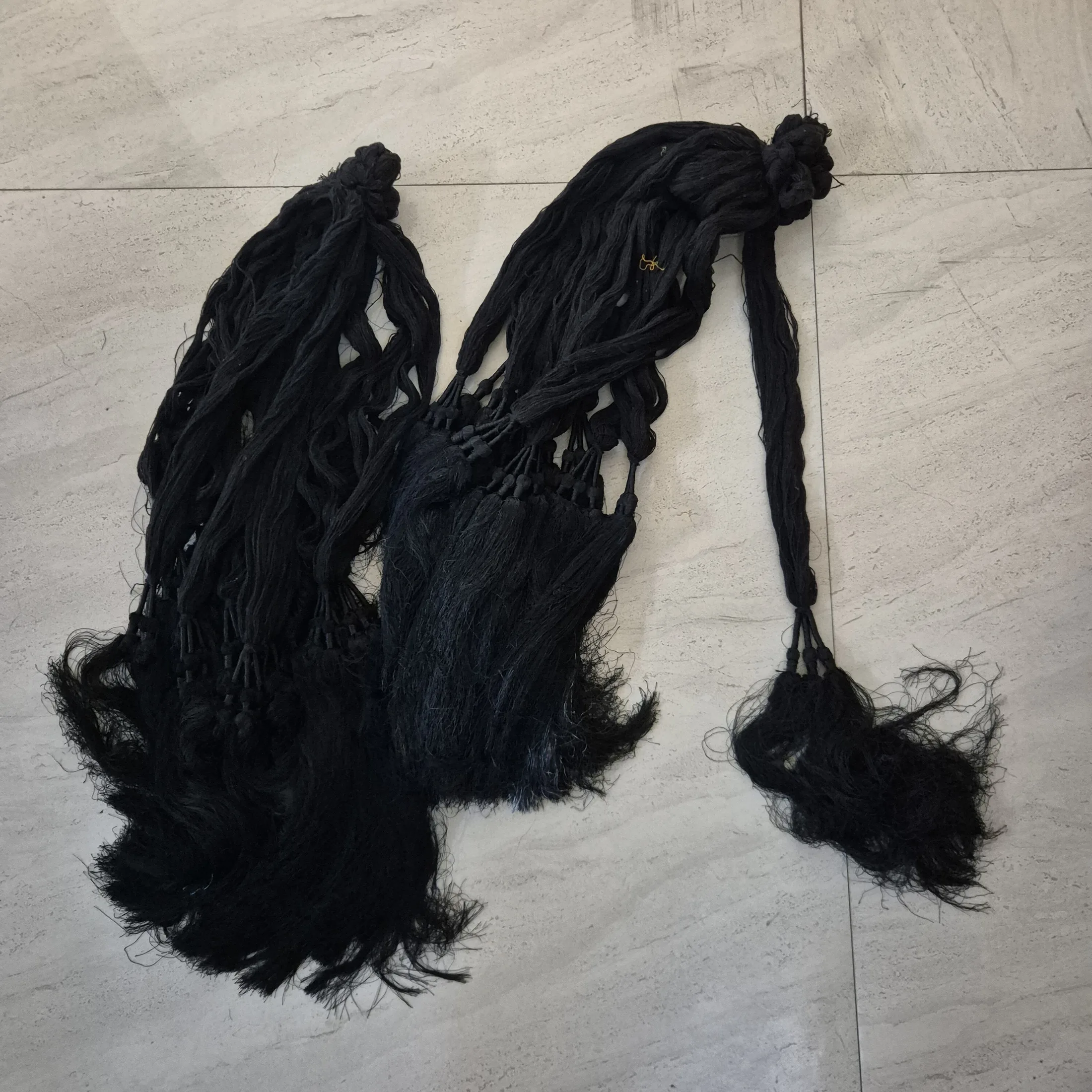 Black Braided Cord Tassel Bundles — Wall Decor and Art prop for rent in Delhi NCR