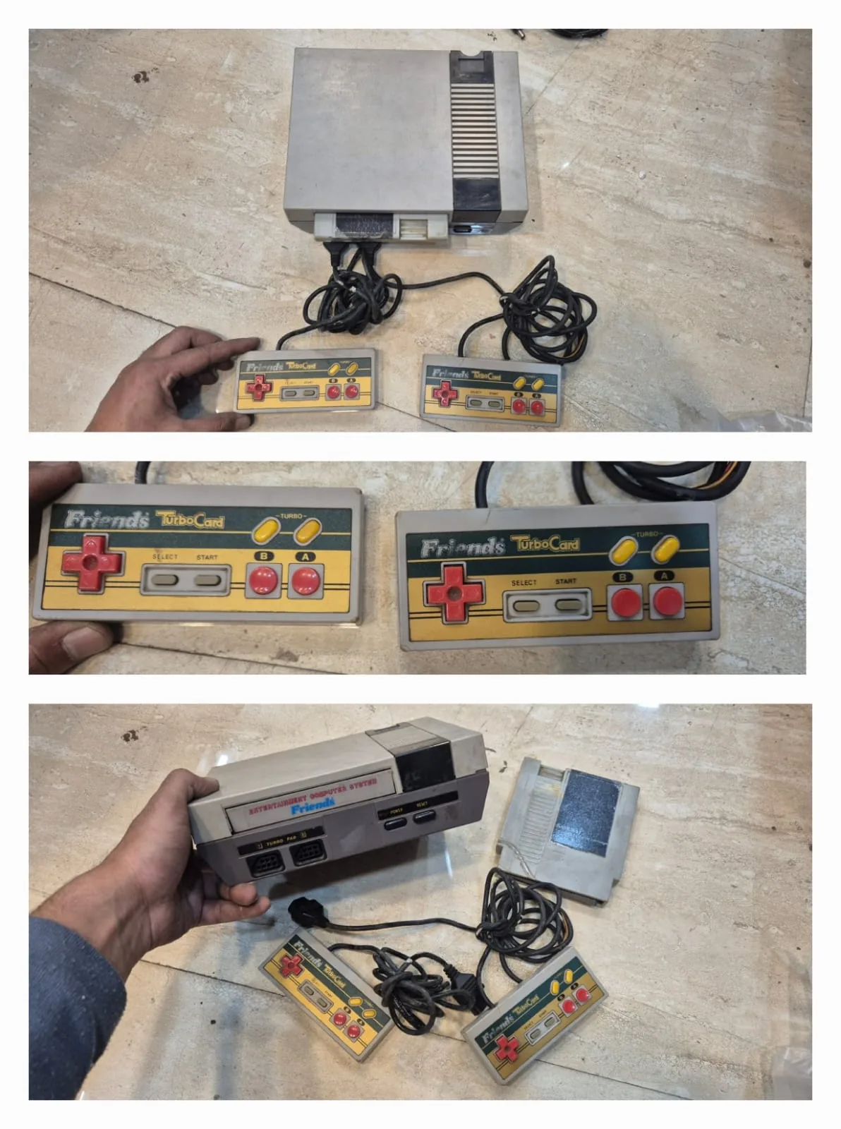 Friends TurboCard Vintage Game Console with Controllers — Tech and Electronics prop for rent in Delhi NCR