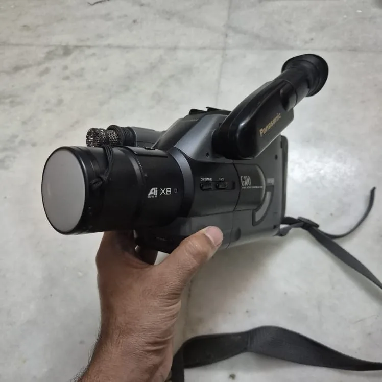 Vintage Black Panasonic G300 VHS C Camcorder Video Camera — Tech and Electronics prop for rent in Delhi NCR