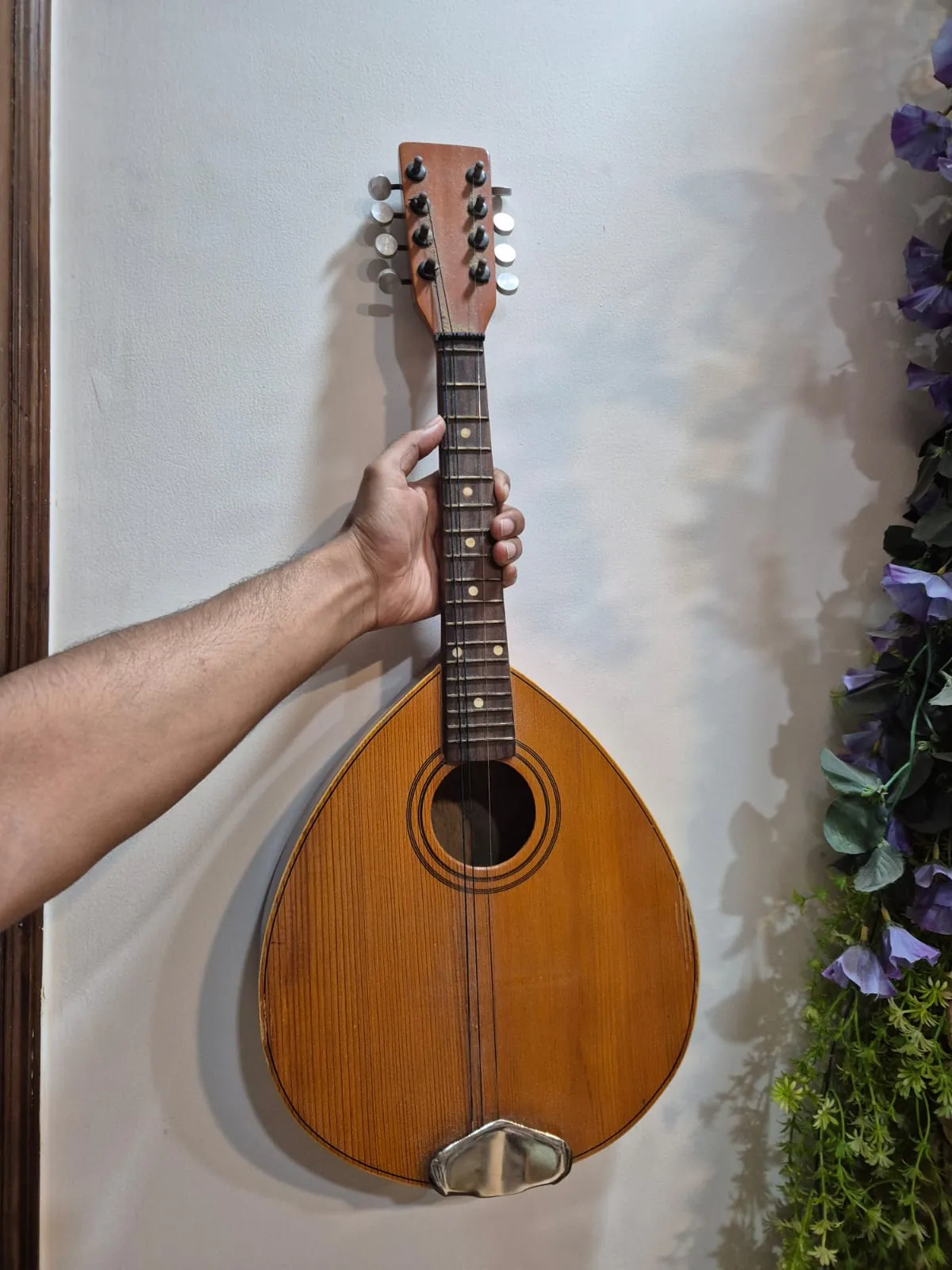 Vintage Wooden Mandolin Eight String — Music and Sound prop for rent in Delhi NCR